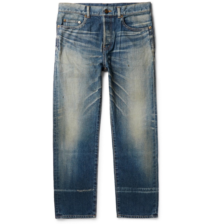 Photo: SAINT LAURENT - Slim-Fit Denim Jeans - Blue