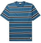 Armor Lux - Logo-Appliquéd Striped Cotton-Jersey T-Shirt - Blue