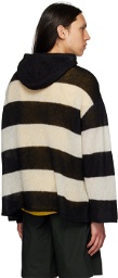 SUNNEI Black & Off-White Striped Hoodie