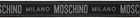 Moschino Black & Gray Jacquard Logo Belt
