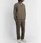 Satta - Sukha Grandad-Collar Garment-Dyed Linen and Cotton-Blend Half-Placket Shirt - Green