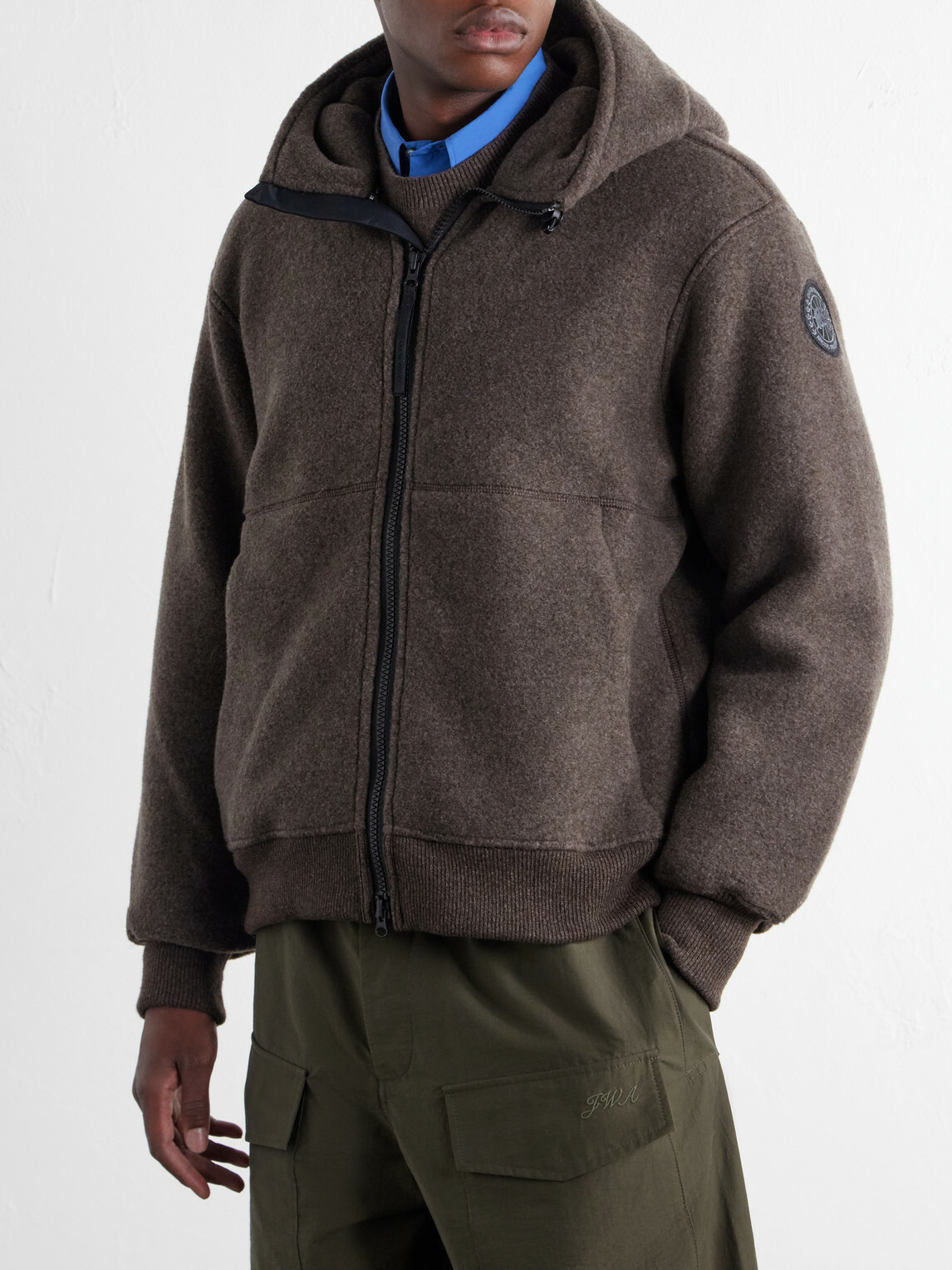 Canada Goose - Chilliwack Hooded Wool-Blend Fleece Bomber Jacket - Brown