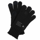 and wander Wool Knit Gloves in Black 