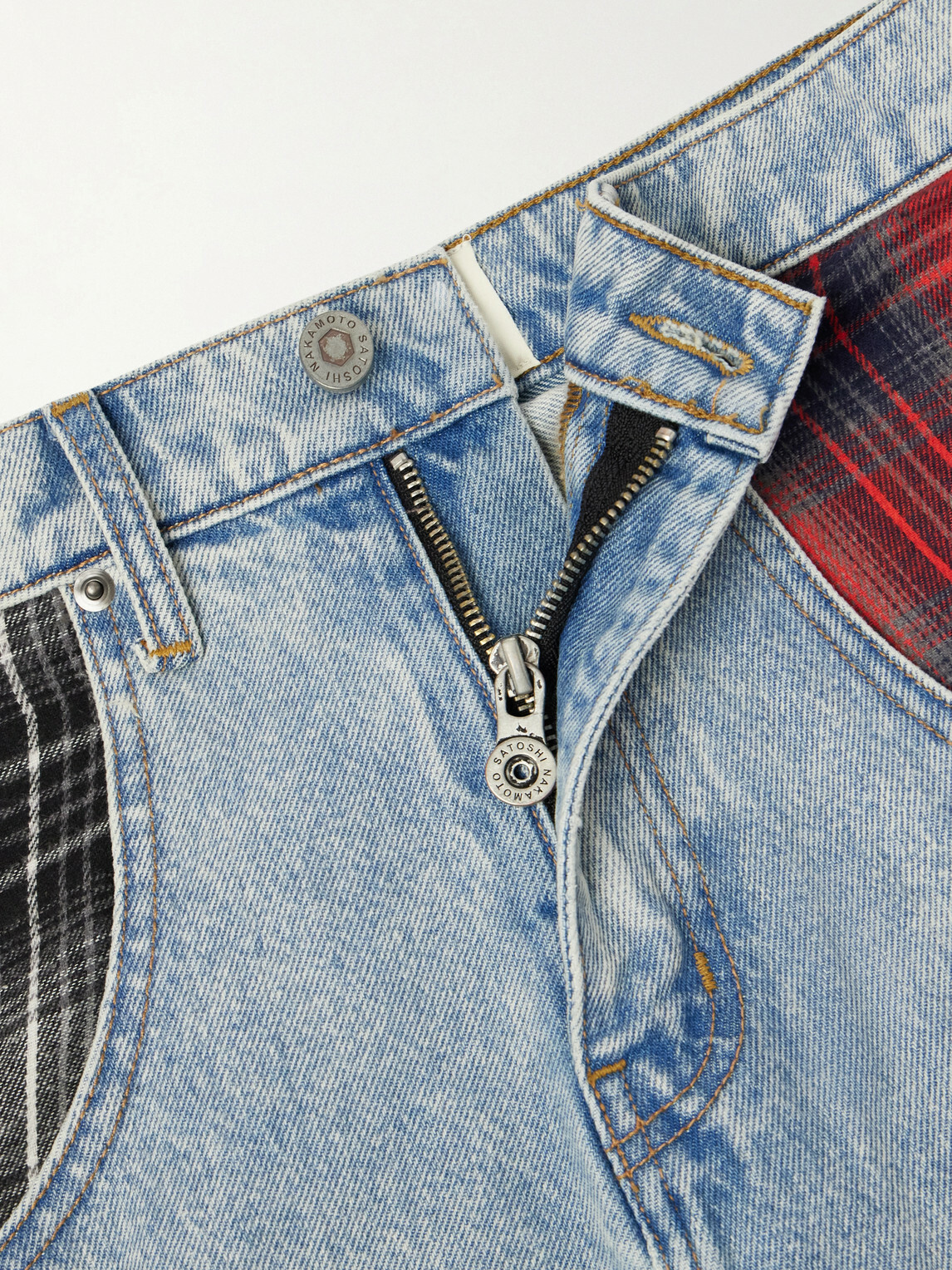 Satoshi Nakamoto - Nessa Wide-Leg Printed Embellished Jeans - Blue