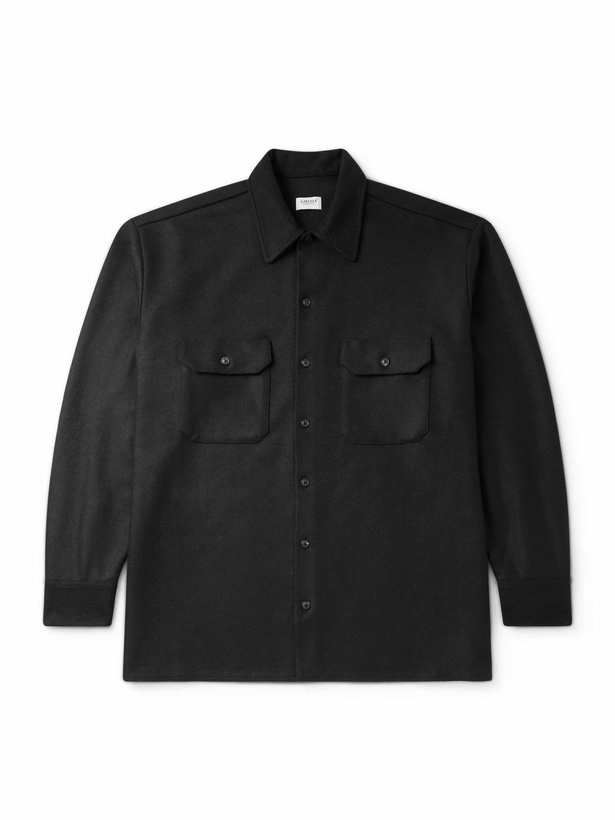 Photo: Ghiaia Cashmere - Wool Overshirt - Black