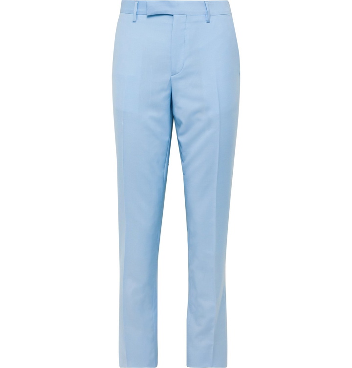 Photo: Paul Smith - Sky-Blue Soho Slim-Fit Wool and Mohair-Blend Suit Trousers - Blue