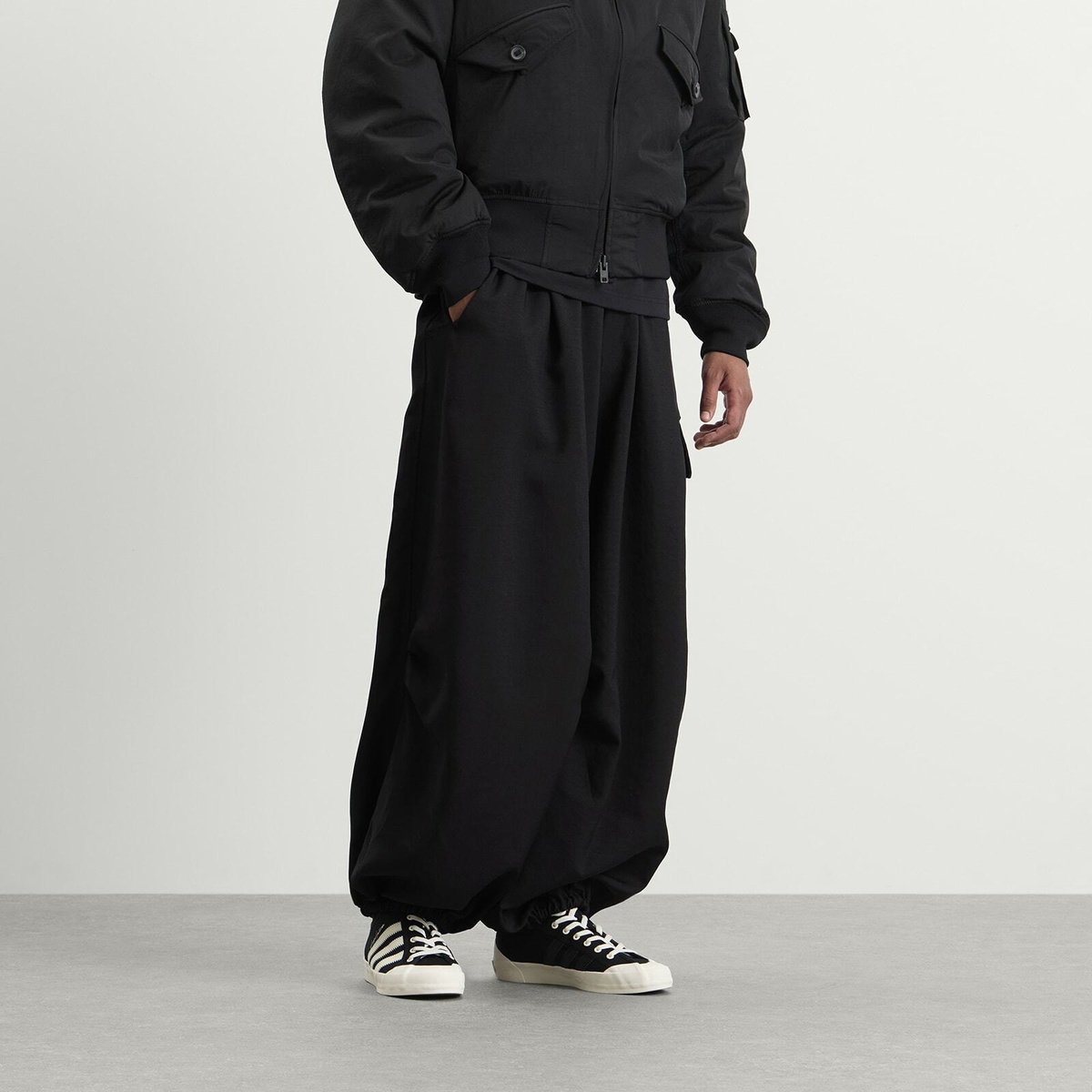 Y-3 Men's Sport Uniform Wide Cargo Pants in Black