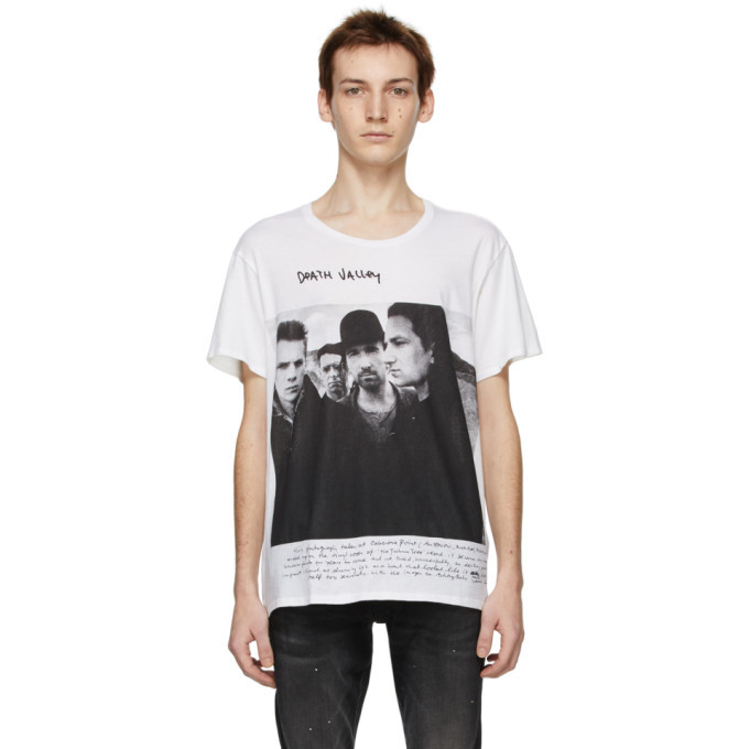 R13 White Anton Corbijn Edition U2 Death Valley T Shirt R13