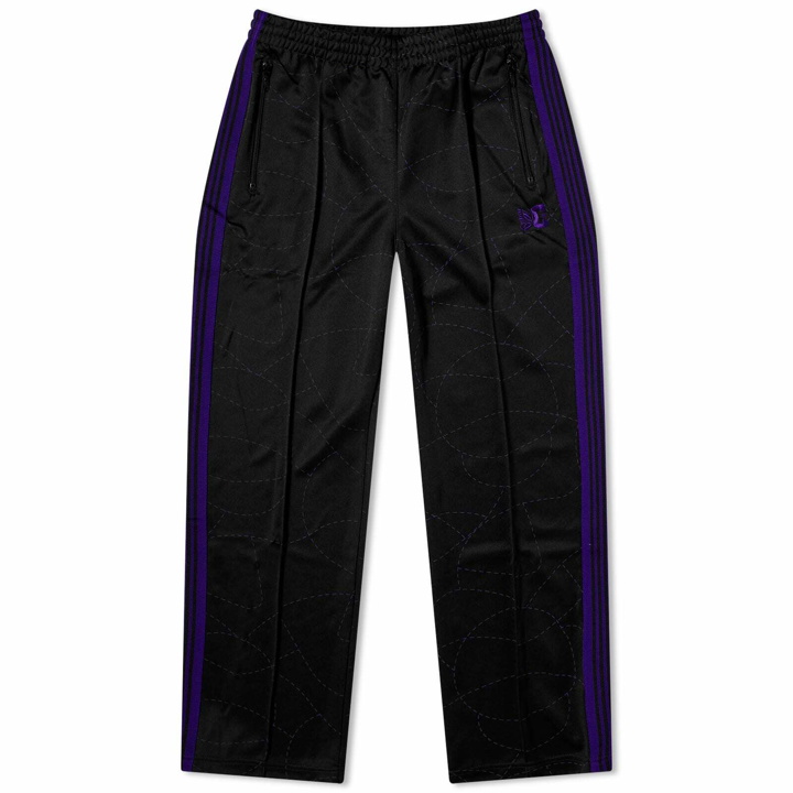 Photo: Needles Men's DC Printed Poly Smooth Track Pant in Black