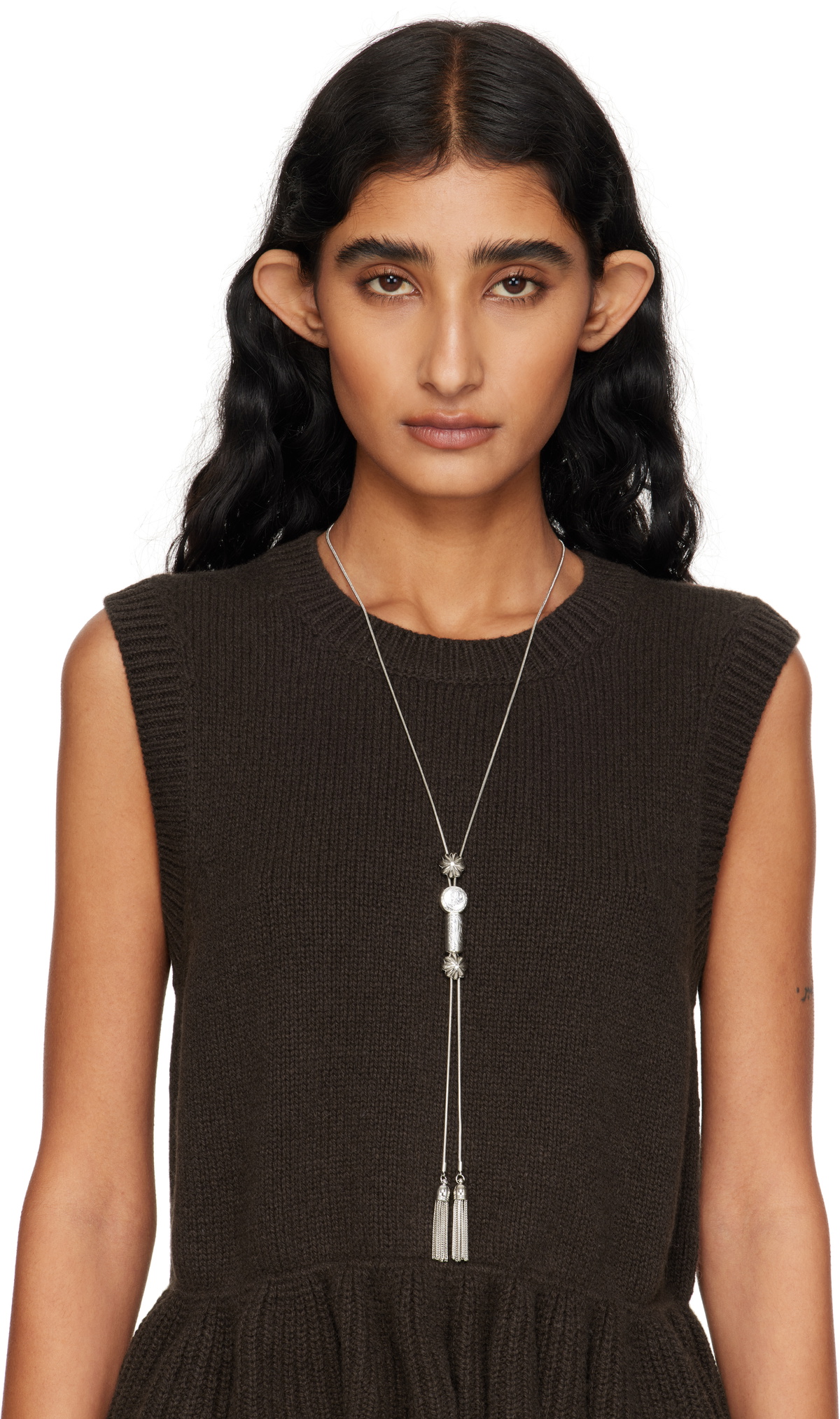 Toga Pulla Metal Loop Tie Small Necklace