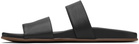 The Row Black Hugh Sandals