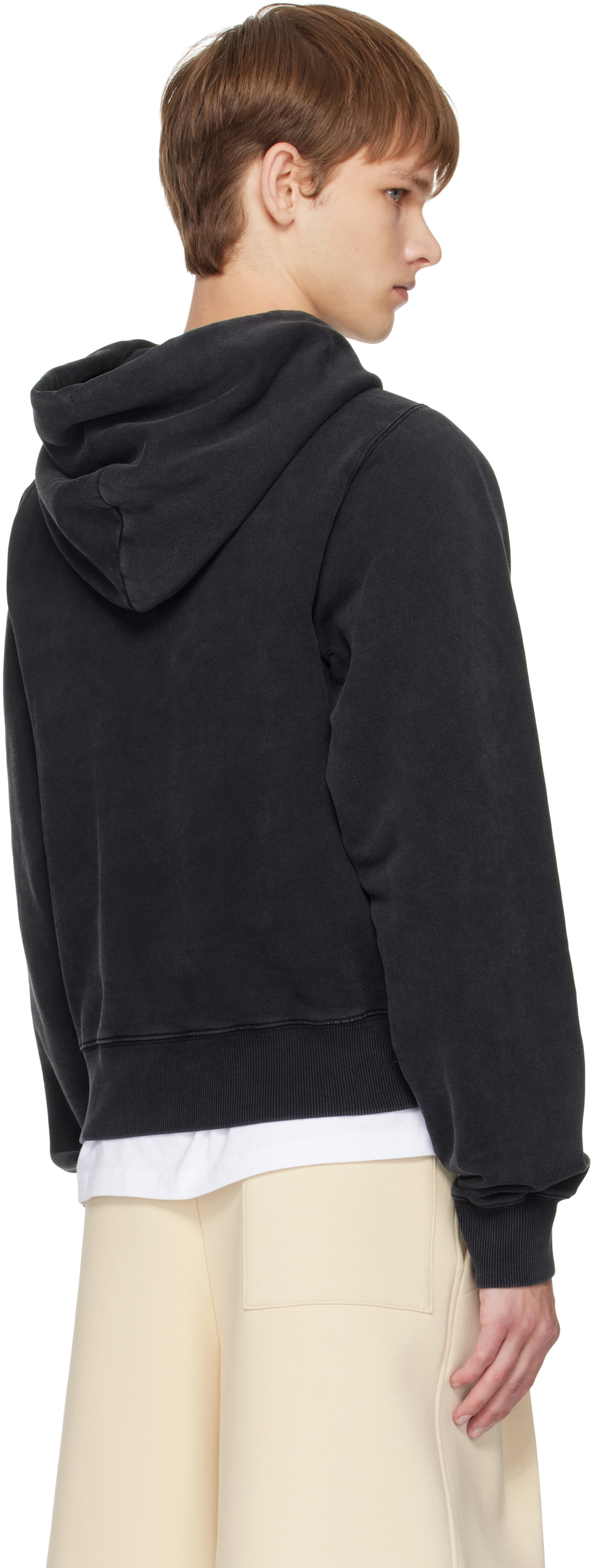 Martine Rose Black Shrunken Hoodie