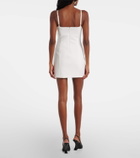 Blumarine Laser-cut crêpe cady minidress