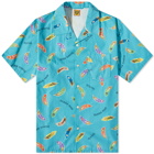 Human Made Men's Feather Aloha Vacation Shirt in Blue