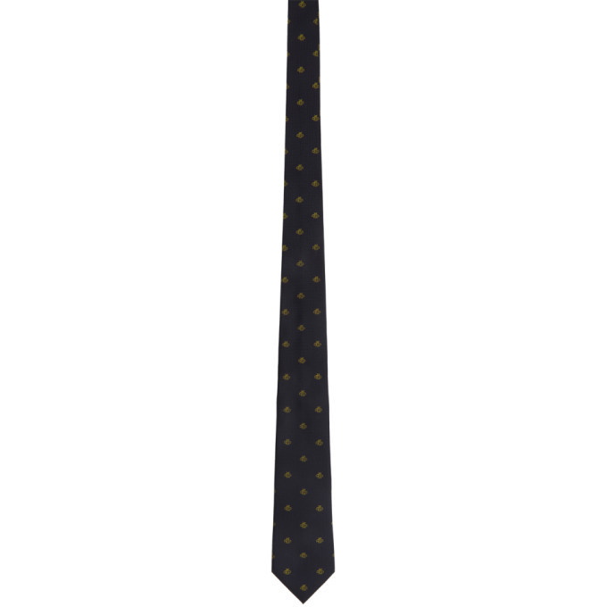 Photo: Gucci Navy Silk Jacquard Bees Tie