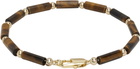 éliou SSENSE Exclusive Brown & Gold Felix Bracelet
