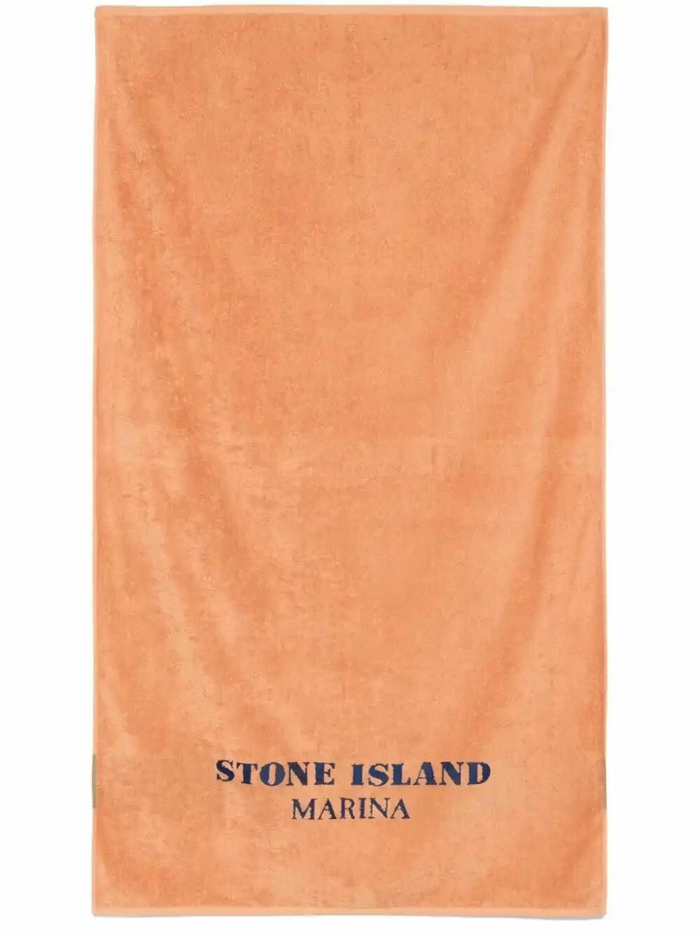 Stone Island Logo-Embroidered Beach Towel
