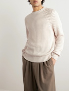 Loro Piana - Ribbed Linen, Cotton and Silk-Blend Sweater - Neutrals