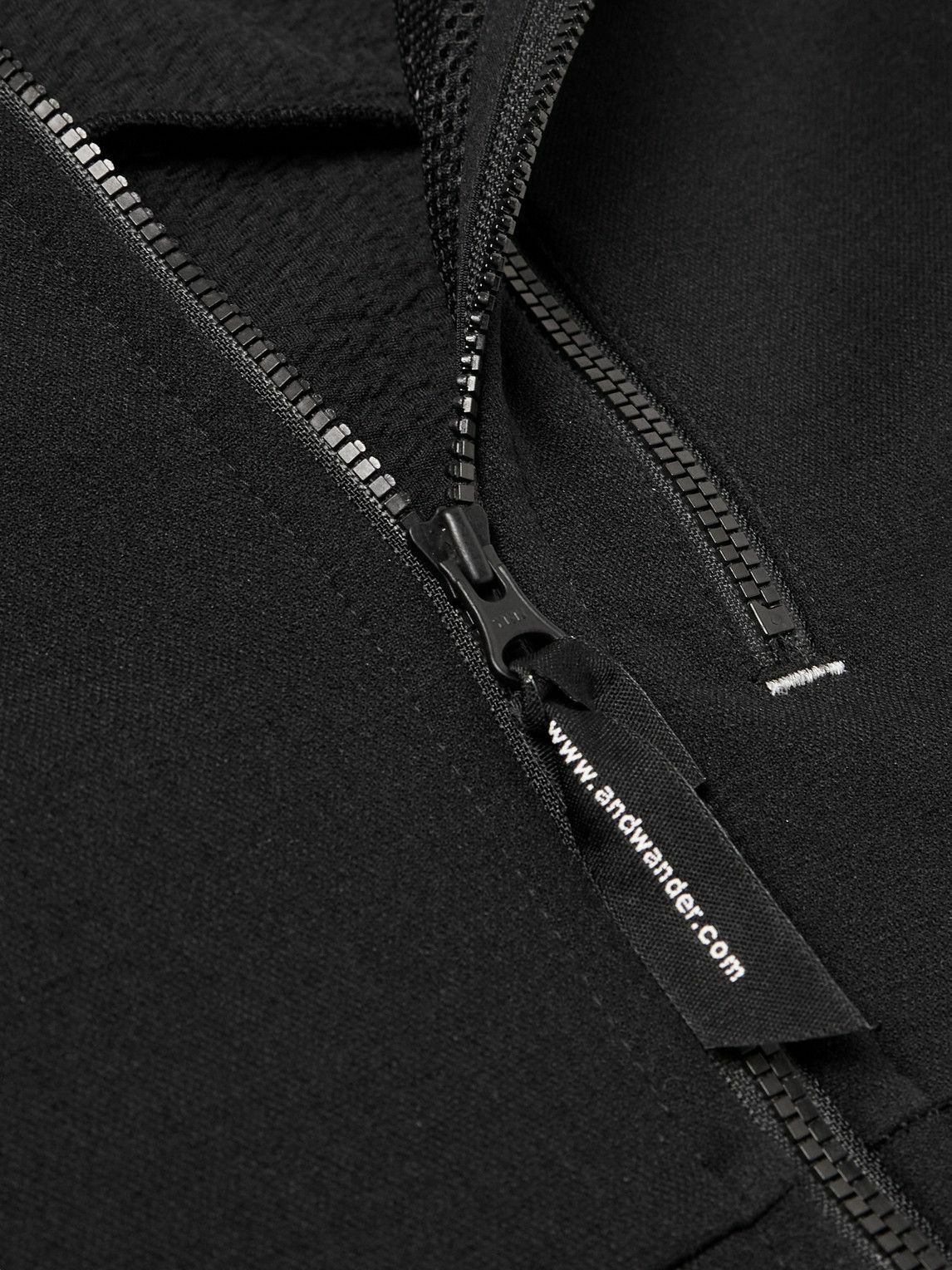 And Wander - Logo-Print Polartec® Jacket - Black and Wander