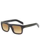 Prada Eyewear D11S Sunglasses in Black/Yellow Gradient Light Brown 