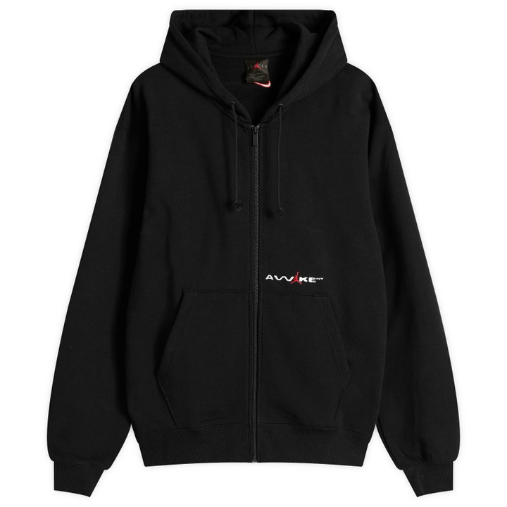 Photo: Air Jordan Men's x Awake Full Zip Hoodie in Black/University Red