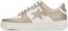 BAPE White & Gold STA #4 Sneakers