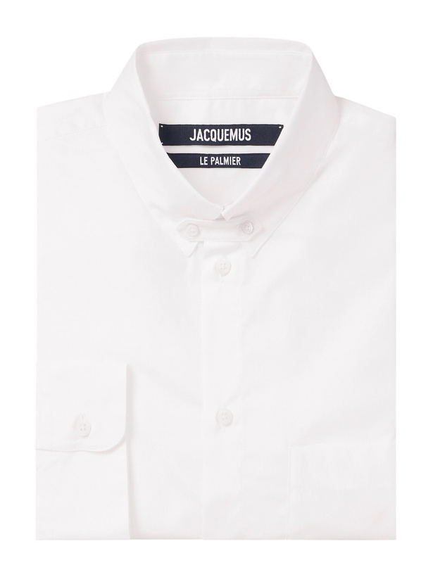 Photo: Jacquemus - Tailleur Button-Down Collar Stretch-Cotton Poplin Shirt - White