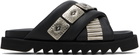 Toga Virilis SSENSE Exclusive Black Leather Sandals