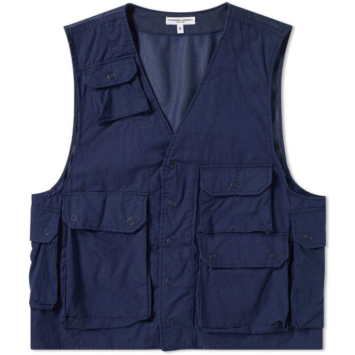 Photo: Engineered Garments C-1 Radio Vest Blue