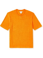 Bottega Veneta - Cotton-Blend Terry T-Shirt - Orange