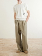 Jacquemus - Logo-Embroidered Knitted Cotton and Silk-Blend Polo Shirt - Neutrals