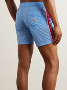 Moncler - Slim-Fit Mid-Length Striped Swim Shorts - Blue