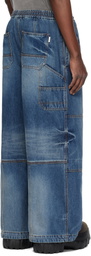 Juun.J Blue Wide Jeans