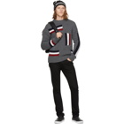 Moncler Grey Tricolor Flag Sweater