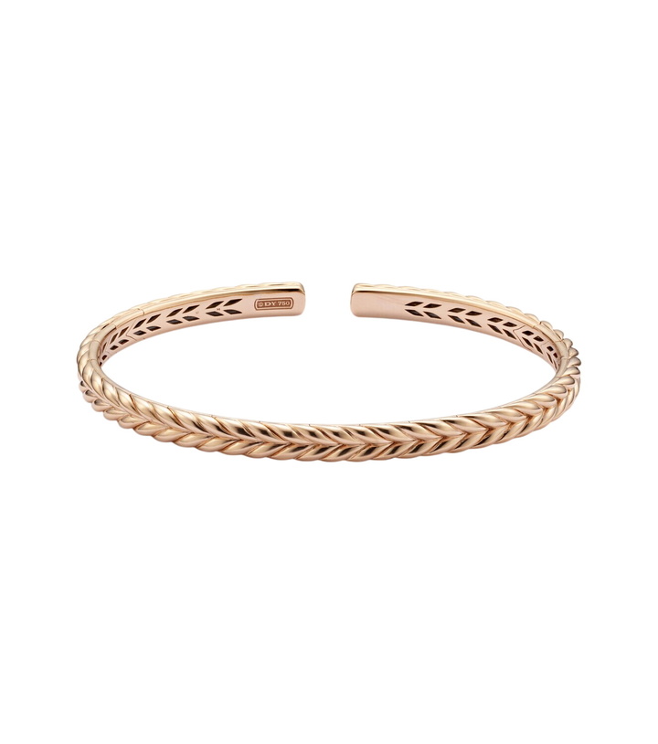 Photo: David Yurman Chevron 18kt rose gold cuff bracelet
