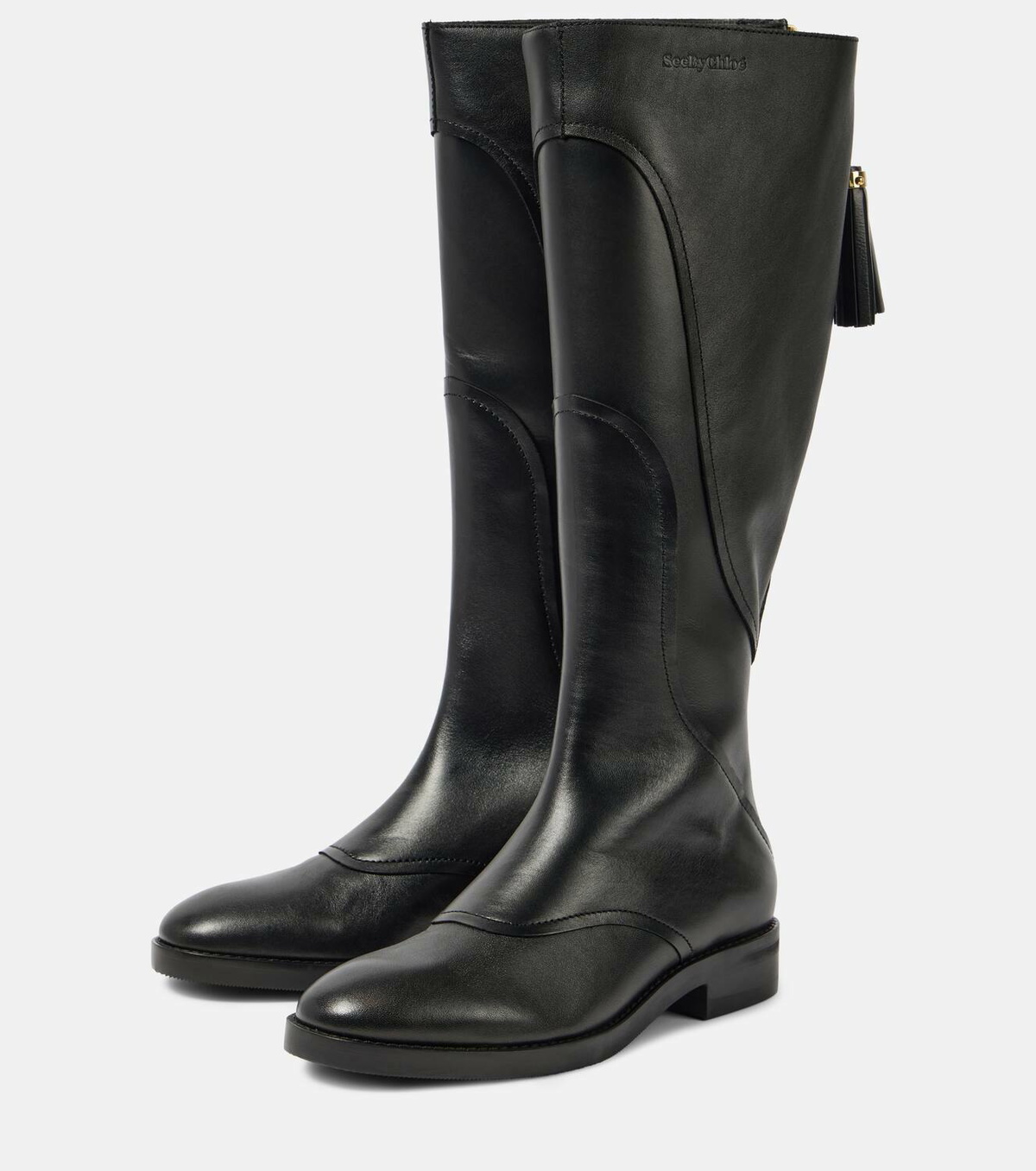 See By Chloé Tassel leather knee-high boots