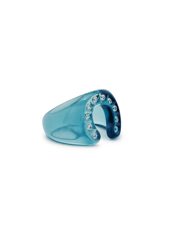 Photo: Crystal Haze Lucky Crystal-embellished Ring - Blue - One Size