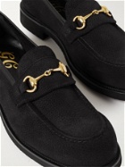 George Cleverley - Colony Full-Grain Suede Loafers - Black