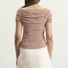 Hosbjerg Women's Clara Top in Brown Checks