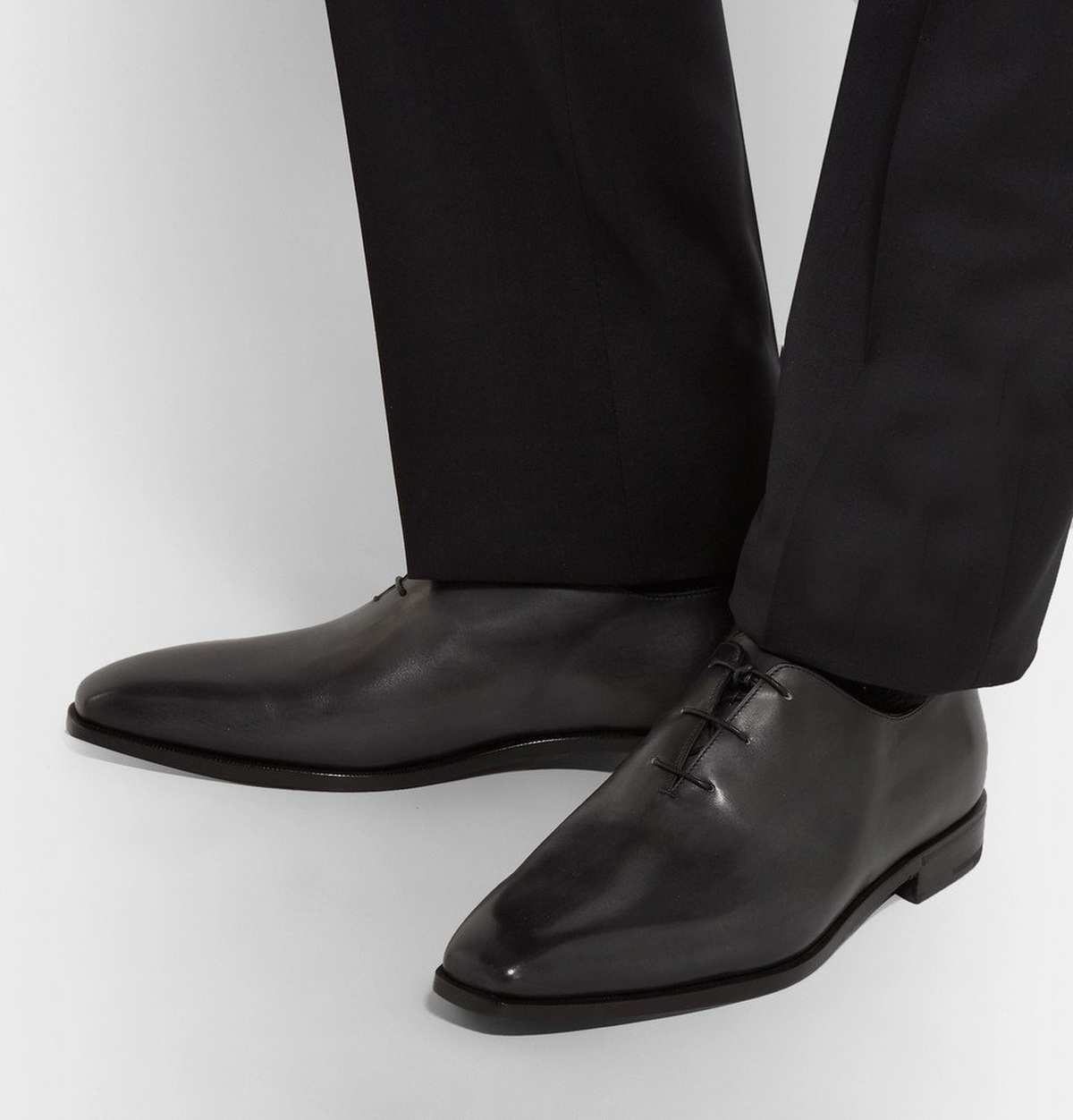 Berluti - Leather Oxford Shoes - Men - Black Berluti