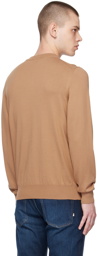 BOSS Beige Embroidered Sweater