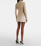 Courrèges Logo ribbed-knit top