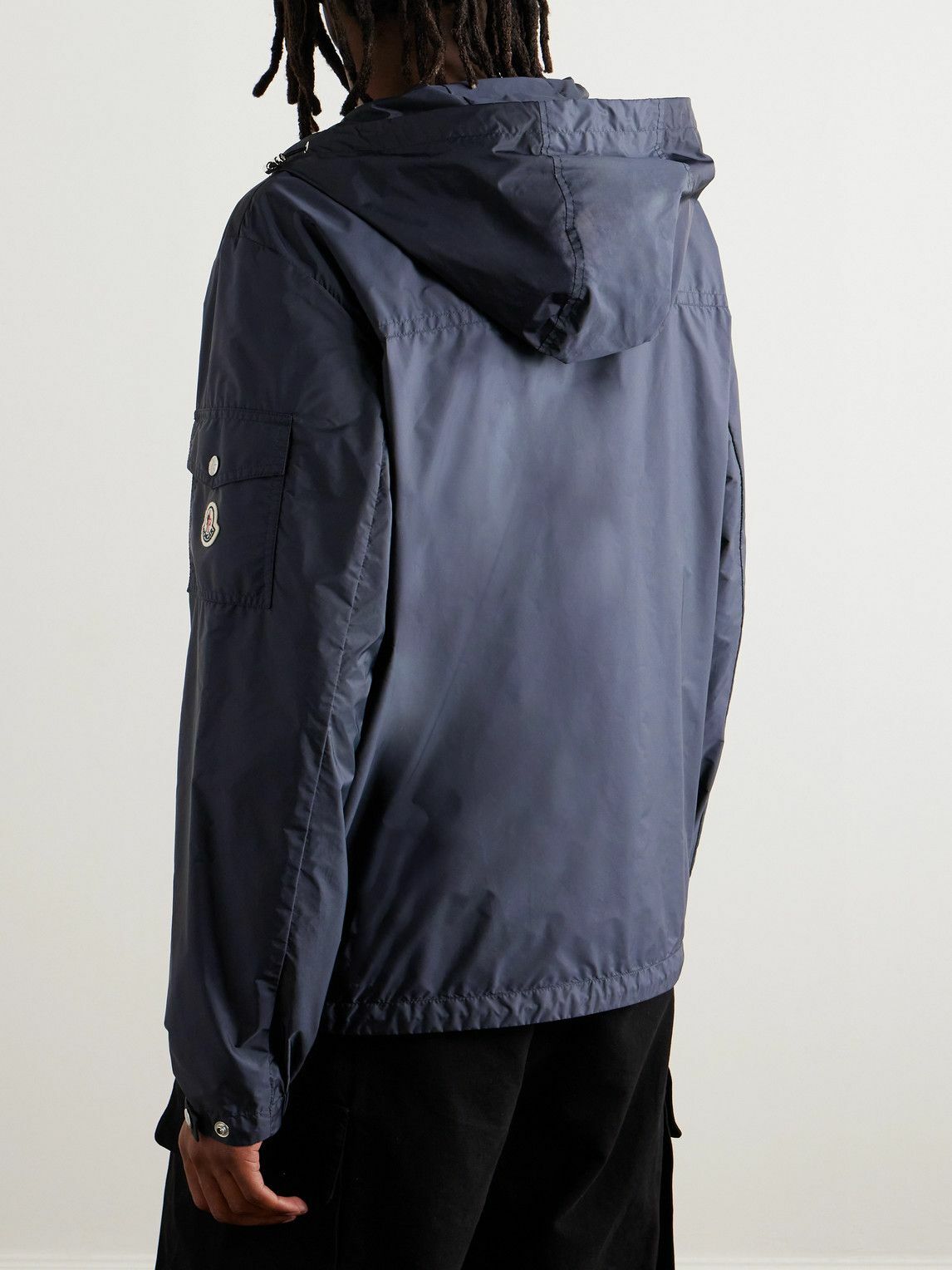 Moncler - Etiache Logo-Appliqued Shell Hooded Jacket - Blue