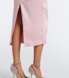Rachel Gilbert Oryx embellished crêpe satin cocktail dress