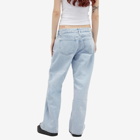 Calvin Klein Women's Extreme Low Rise Baggy Jeans in Denim Light