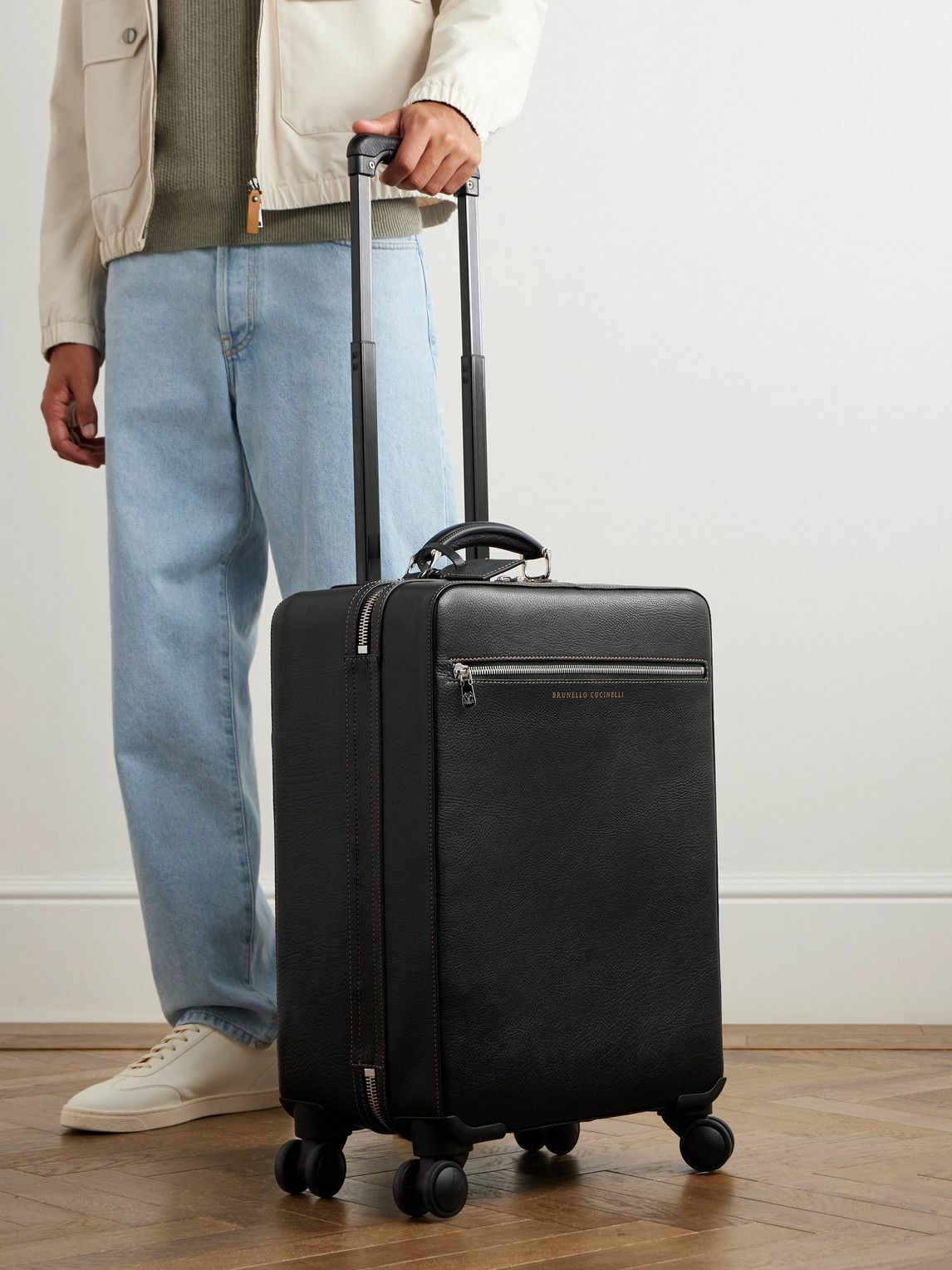 Brunello Cucinelli - Full-Grain Leather Carry-On Suitcase Brunello