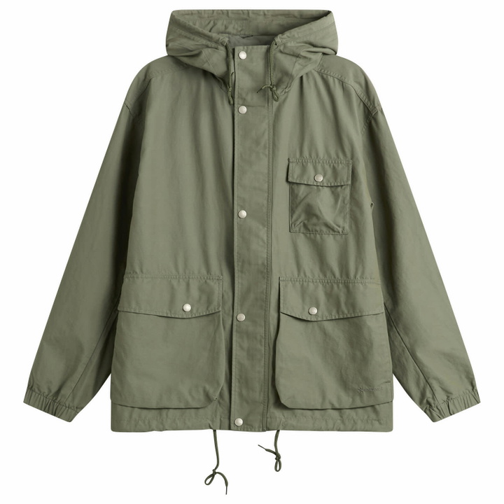 Photo: Snow Peak Men's Light Dobby Cloth Parka Jacket in Forage