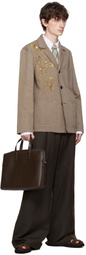 Paul Smith Brown Leather Folio Briefcase