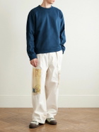 Folk - Prism Garment-Dyed Cotton-Jersey Sweatshirt - Blue