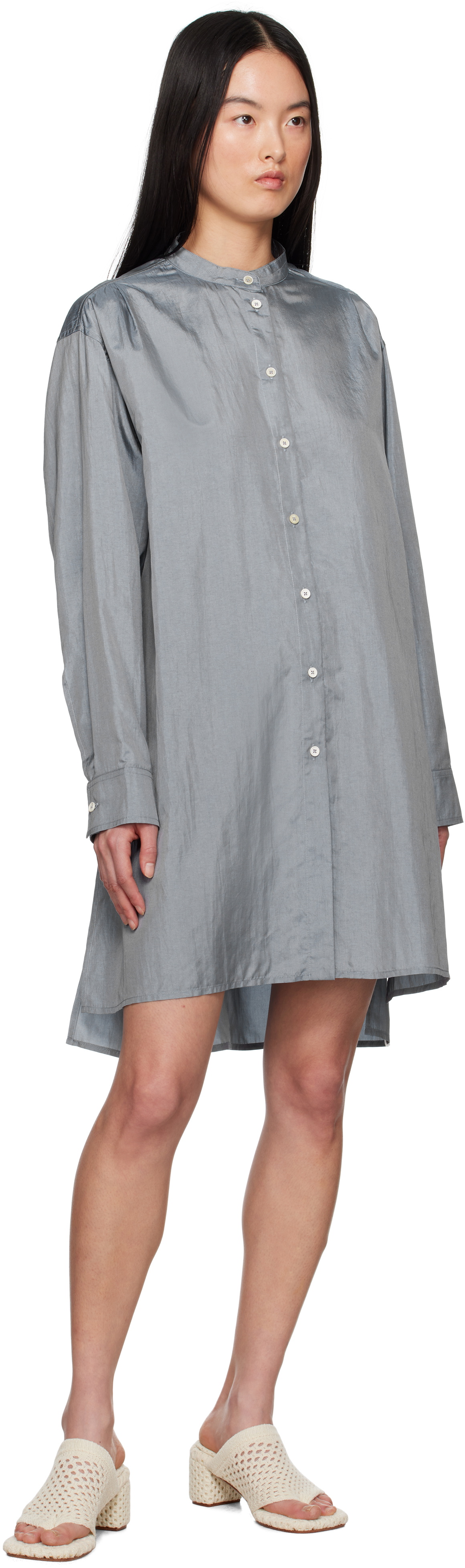 Jil Sander Blue Band Collar Minidress